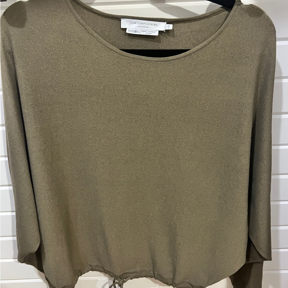Contemporaine Olive Long Dolman Sleeve Top